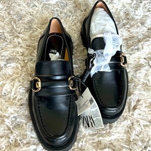 Zara Black Chunky Loafers